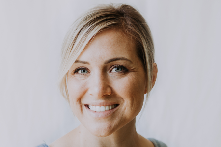 Girl Smiling with white background